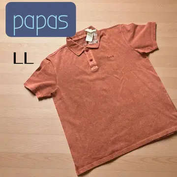 미사용 파파스 벽돌색 피케 셔츠 LL XL 빅 사이즈