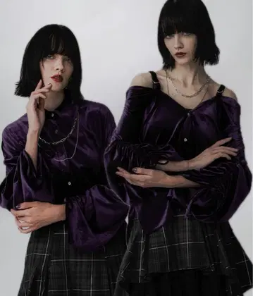 HARE 2way 이소자이 오프숄더 셔츠 퍼플