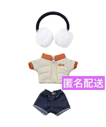 쓰리코인즈 최애 인형 겨울 의류 귀도리 다운