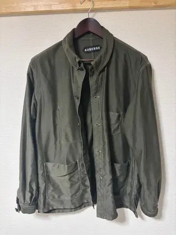 AUBERGE 몰스킨 커버올 CHARBON DYE 올리브