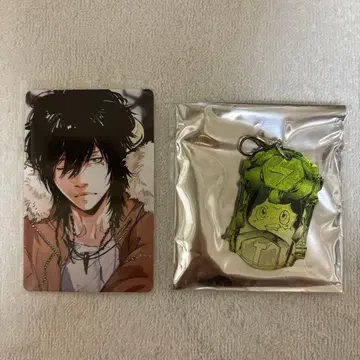 아마노 아키라 전시회 메탈릭 아크릴 참 셀카풍 카드 람보 2점 세트