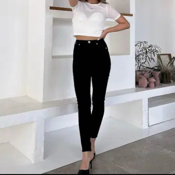 제이다 stretchy 컬러 팬츠 하이웨스트