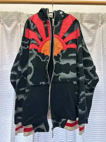 후드 후드티 지퍼 후드티 구제 의류 블랙