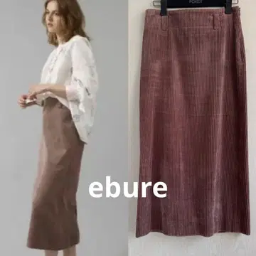 가을 겨울 코디 ebure 코듀로이 타이트 스커트 모브 계열 에부르