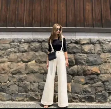 [ ESMOK ] suspender elegant pants 팬츠 화이트