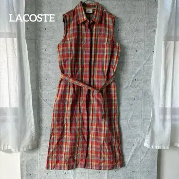 [라코스테] 슬리브리스 원피스 허리 벨트 포함