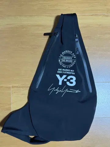 Y-3 블랙 슬링 백
