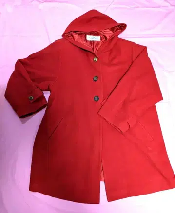 새상품급 메이슨 그레이 빨간색 코트 후드