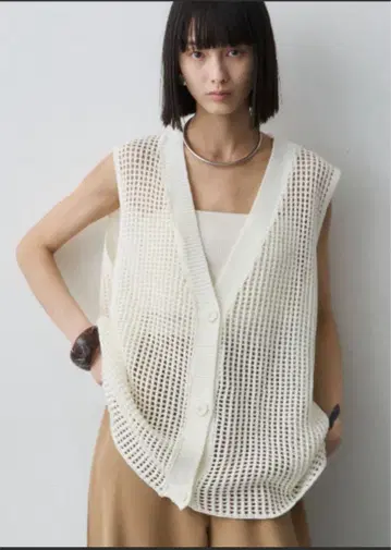 DFFUR. 시스루 니트 베스트