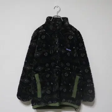 90s BANFF 캐나다제 플리스 자켓 소용돌이 꽃무늬 XS