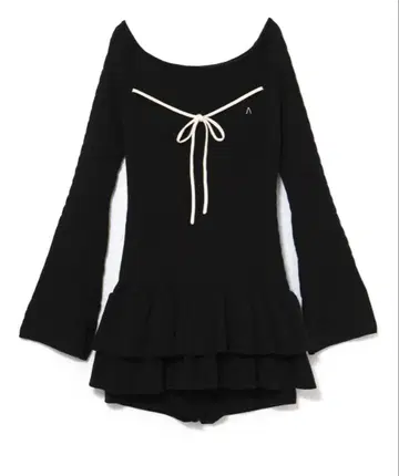 당일 발송 블랙 Milky frill mini dress andmary