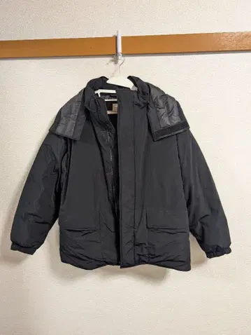 와이드 다운 자켓 블랙