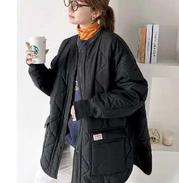 무료배송 JaVa 블랙 퀼팅 자켓 리버서블, L 사이즈