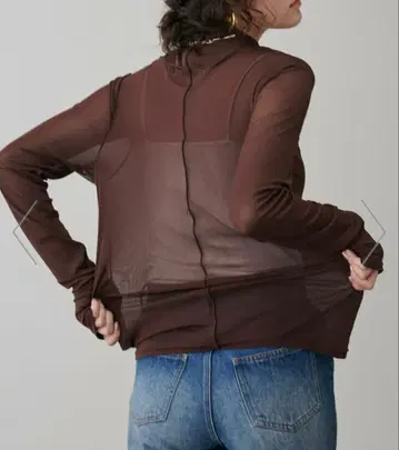 메쉬 튤 터틀 풀오버 (브라운) LARUTA