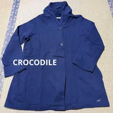새상품 반값 CROCODILE 크로커다일 노카라 코트 튜닉 후드티