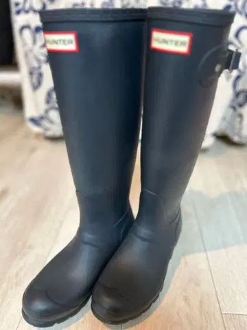 [ UK4 US6 ] 헌터 네이비 버클 장화