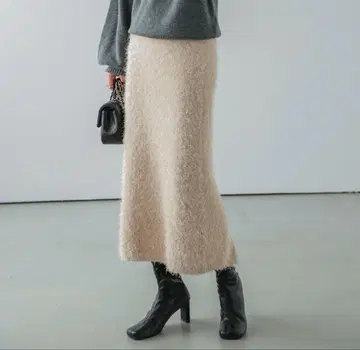 AMELY 샤기 니트 스커트