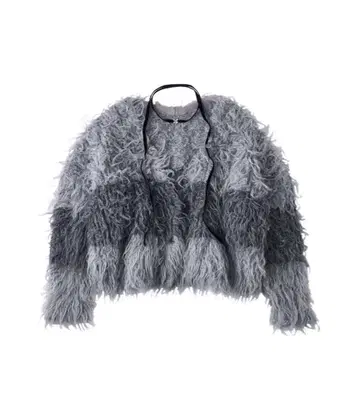 shaggy cardigan/gray,pink knuthmarf