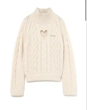 당일 발송 Mary heart knit tops andmary 아이보리