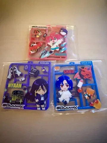 새상품 기동전사 건담 지크 액스 플랫 컬렉션 3종 세트