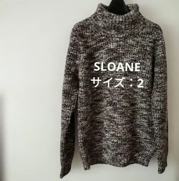 슬론 SLOANE 5G 무리네 골 터틀넥 니트 M 브라운