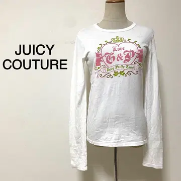 JUICY COUTURE 화이트칼라 프린트 디자인 티셔츠
