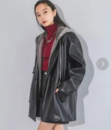 JEANASIS (지나시스) 테일러드 가죽 자켓 / 블랙