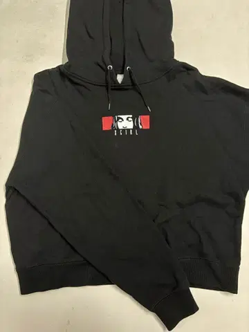 x-girl 블랙 후드티