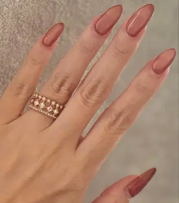 새상품 아쉬 드 프랑스 골드 컬러 스퀘어 스톤 반지 9.5호