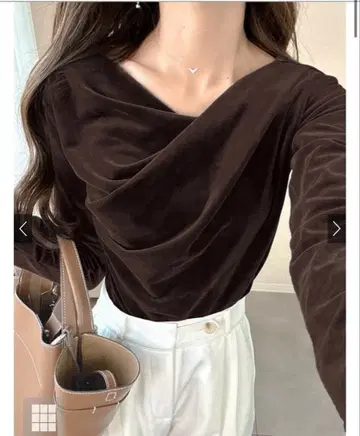 벨로아 드레이프 상의 [dk1551]