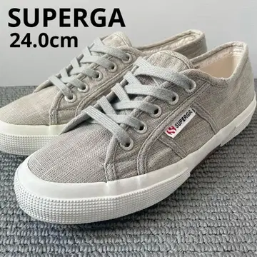 [ 정가 11000엔 ] 스페르가 그레이 스니커즈 캔버스 24cm 38