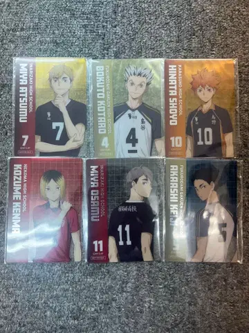 하이큐 플라자 특전 클리어 카드 6장 세트