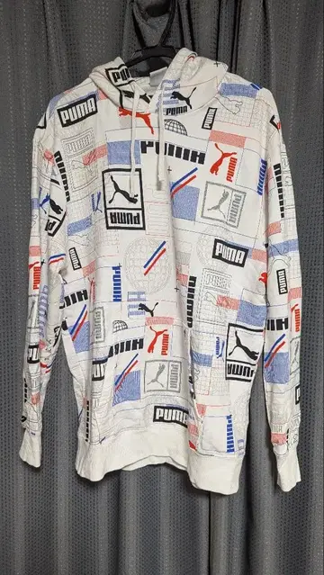 PUMA 그래픽 프린트 후드티 L