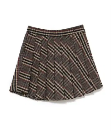 M 사이즈 모니카 체크 플리츠 미니 스커트