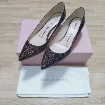 시착만 한 상품 FABIO RUSCONI 에나멜 레오파드 펌프스