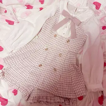 LIZLISA 리즈리사 트위드 셋업 핑크