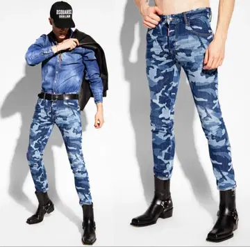 컨디션 최상 디스퀘어드 데님 카모플라쥬 데님 근년 2022 모델