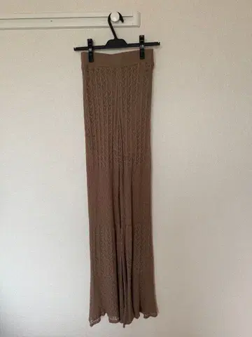 케이블 짜임 니트 팬츠 베이지