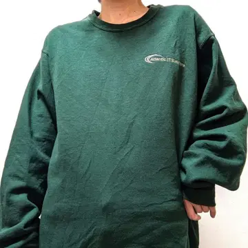 저지즈 아틀란틱 솔루션 자수 맨투맨 그린 녹색 구제 의류