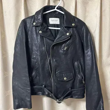 beautiful people 블랙 가죽 라이더 자켓