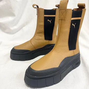 [ 미사용 ] PUMA 푸마 사이드 고어 통굽 부츠 메이즈 스택 브라운