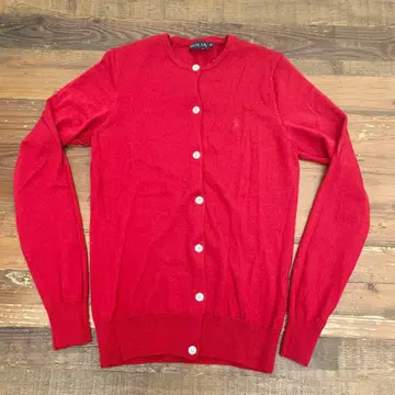 랄프 로렌 가디건 빨간색 S