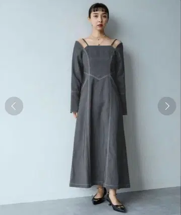 HARE 카타아키 데님 원피스 블랙