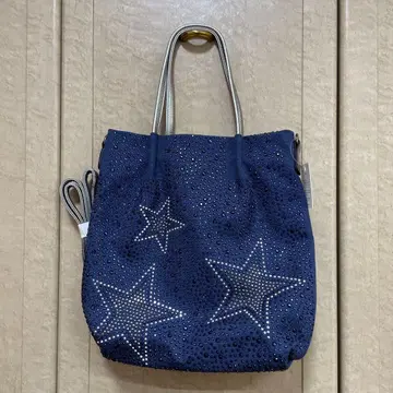 별 모양 스터드 토트백 네이비