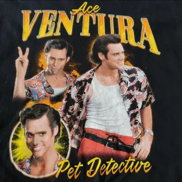US 구제 의류 T셔츠 영화 에이스 벤츄라 Ace Ventura M