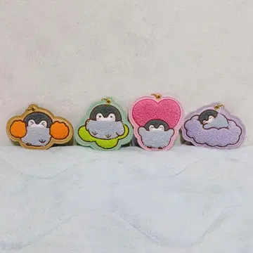 코우펜짱 복슬복슬 사가 자수 키링 4종