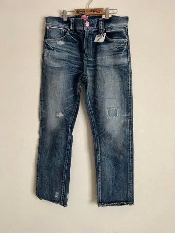 RODEO CROWNS 스트레이트 데님 데미지 가공 10th