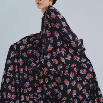 vintage 고양이 무늬 티어드 원피스 manana suerte