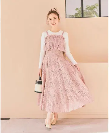 윌 셀렉션 플라워 튤 뷔스티에 스커트 세트