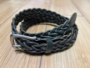 화이트하우스코 메쉬 가죽 벨트 네이비